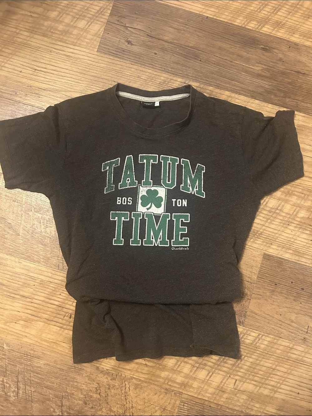 Celtics Boys Tatum Time Graphic Short Sleeve Tee - Black & Green large